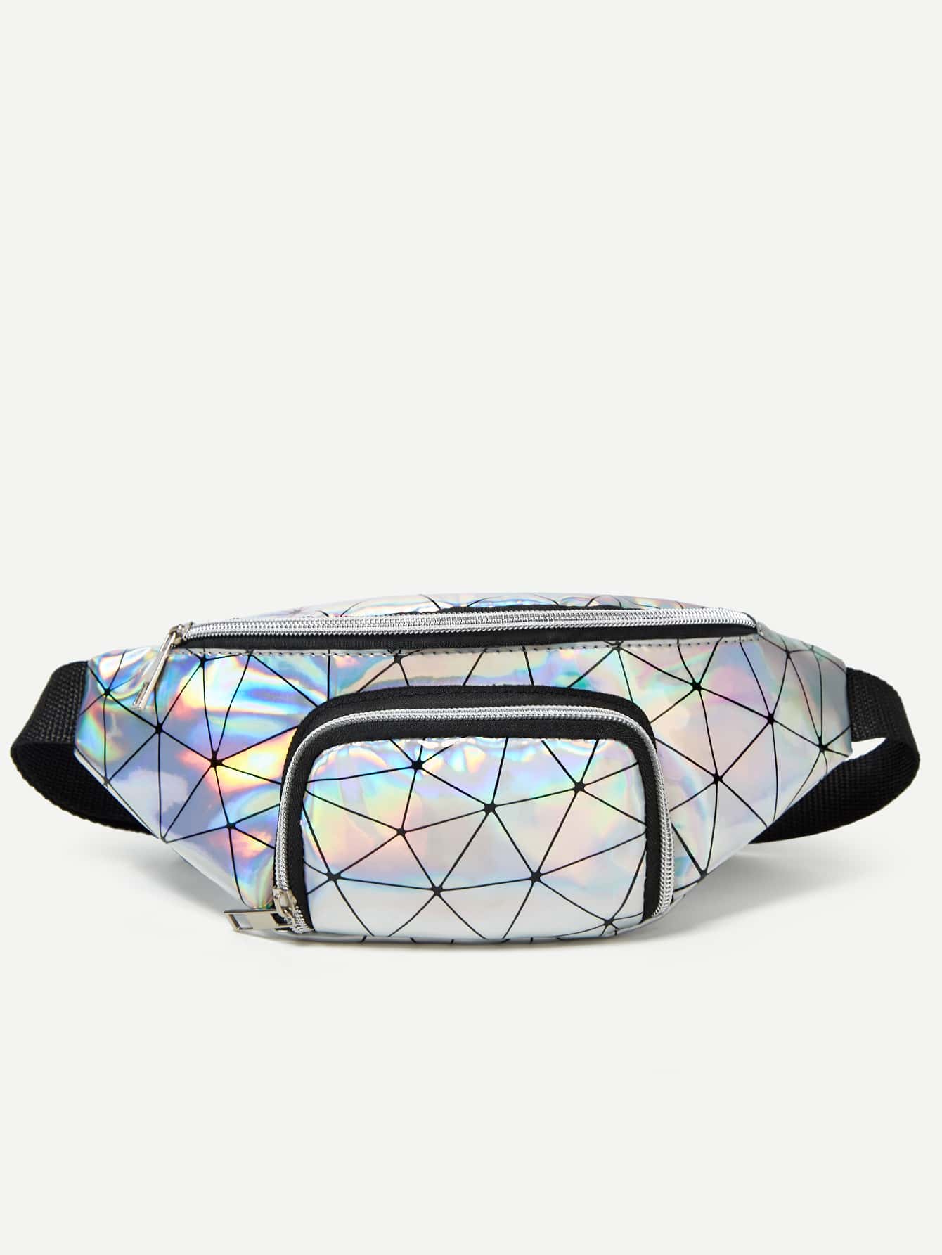 Geometric Graphic Pocket Front Fanny Pack