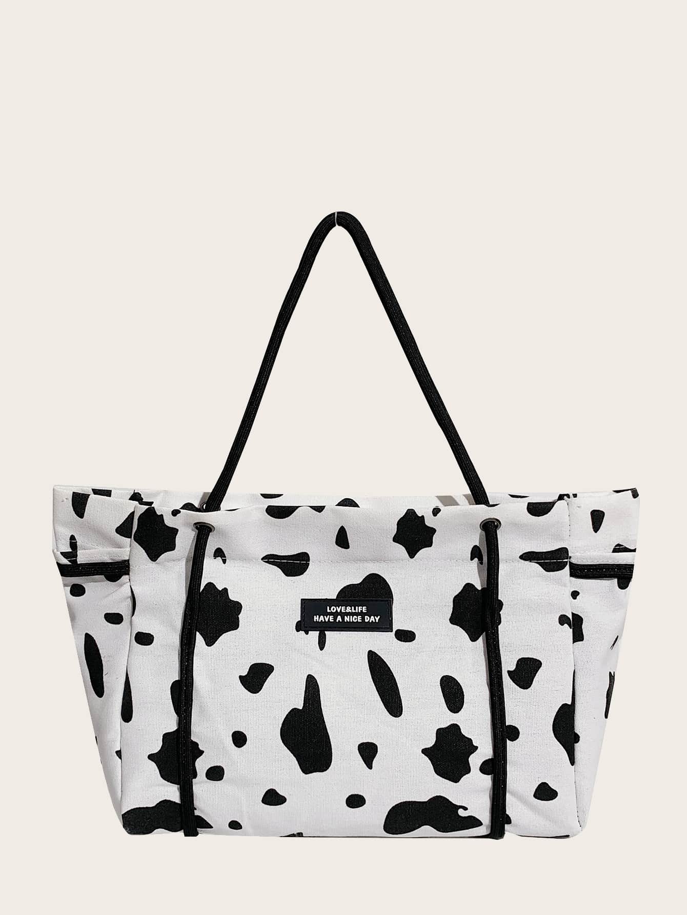 Cow Pattern Large Capacity Tote Bag