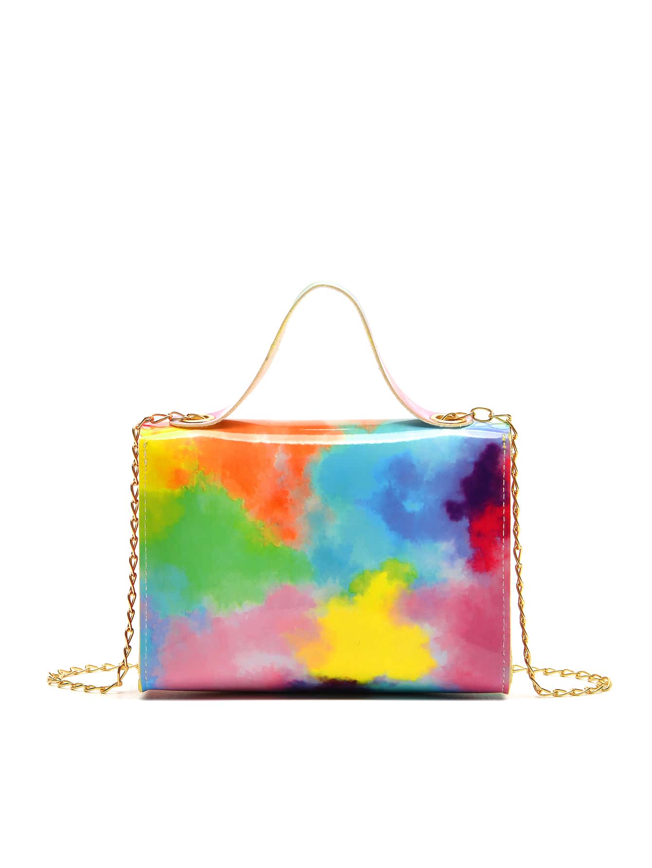 Tie Dye Turn-lock Satchel Bag