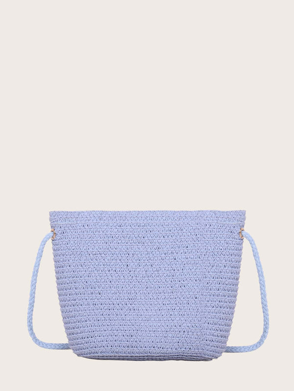 Minimalist Straw Crossbody Bag