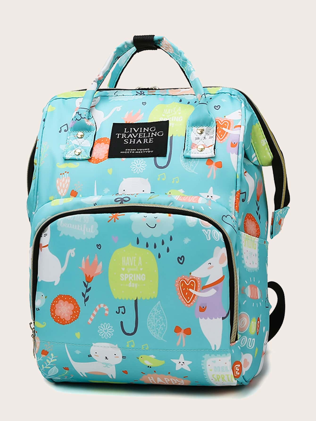 Cartoon Graphic Functional Backpack