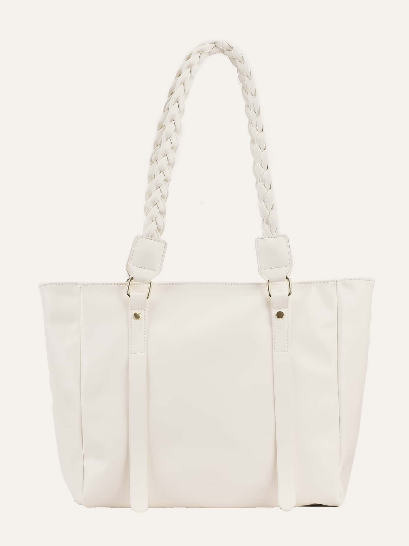 Minimalist Braided Design Shoulder Tote Bag