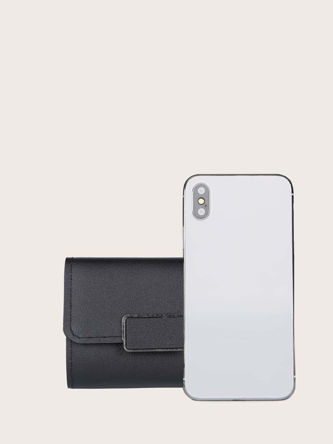 Minimalist Metal Decor Small Wallet