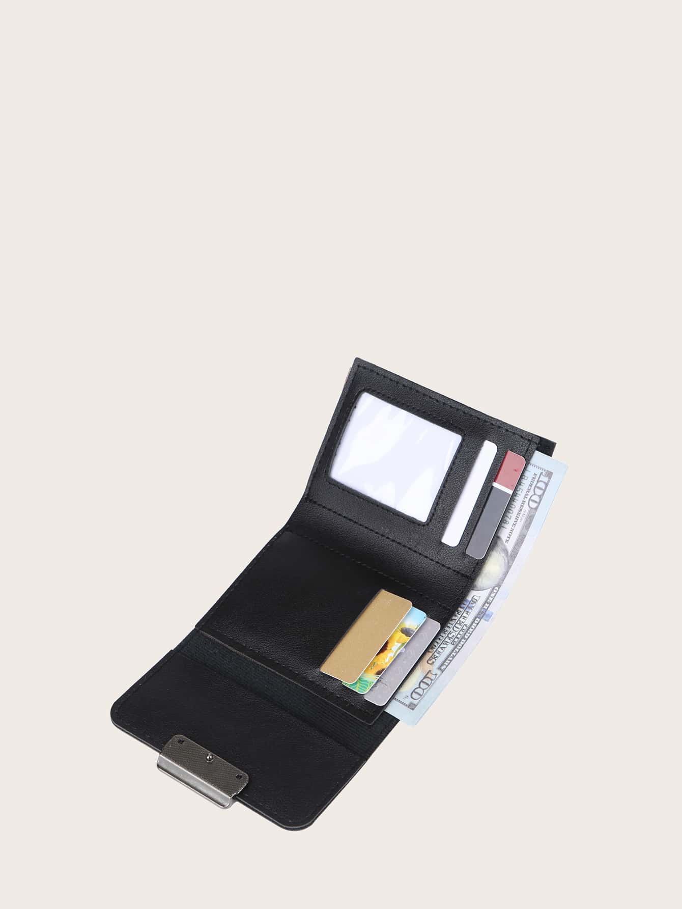 Minimalist Metal Decor Small Wallet