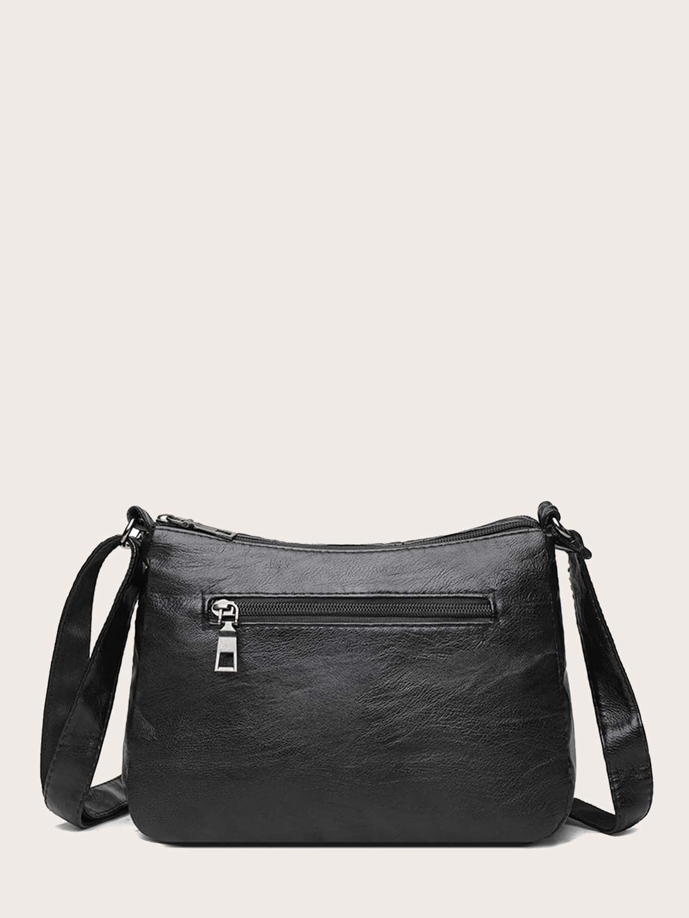 Minimalist Braided Design Crossbody Bag