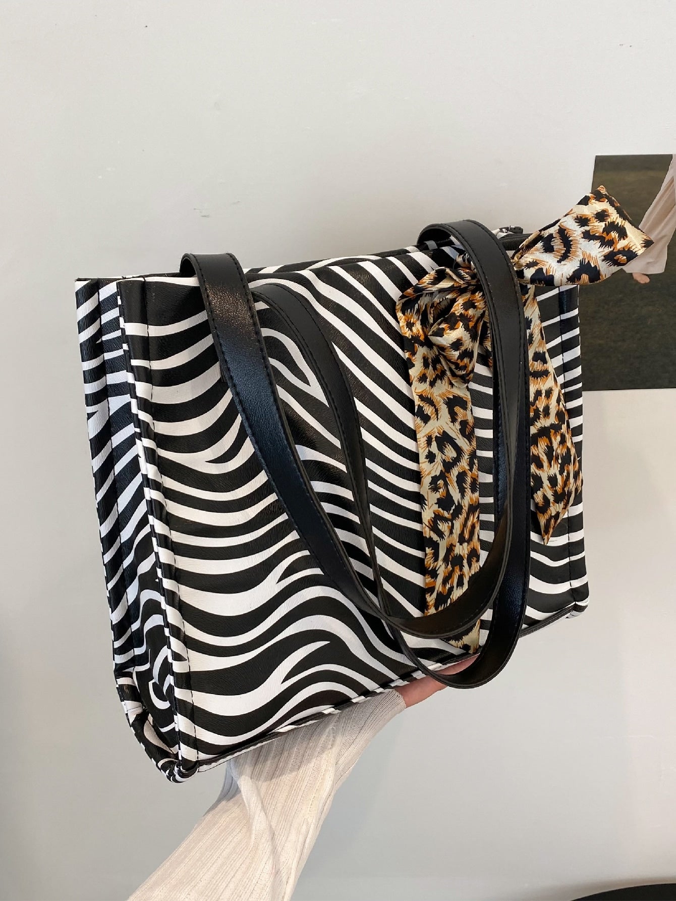 Zebra Striped Tote Bag