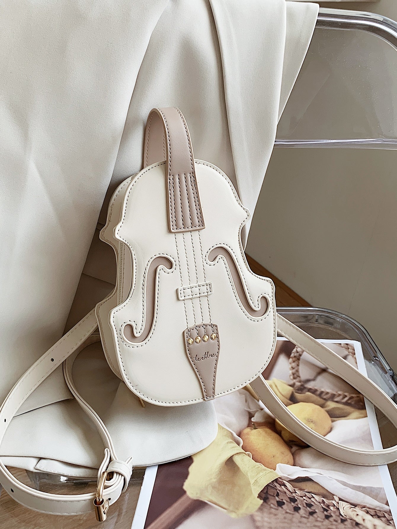 Violin Design Satchel Bag