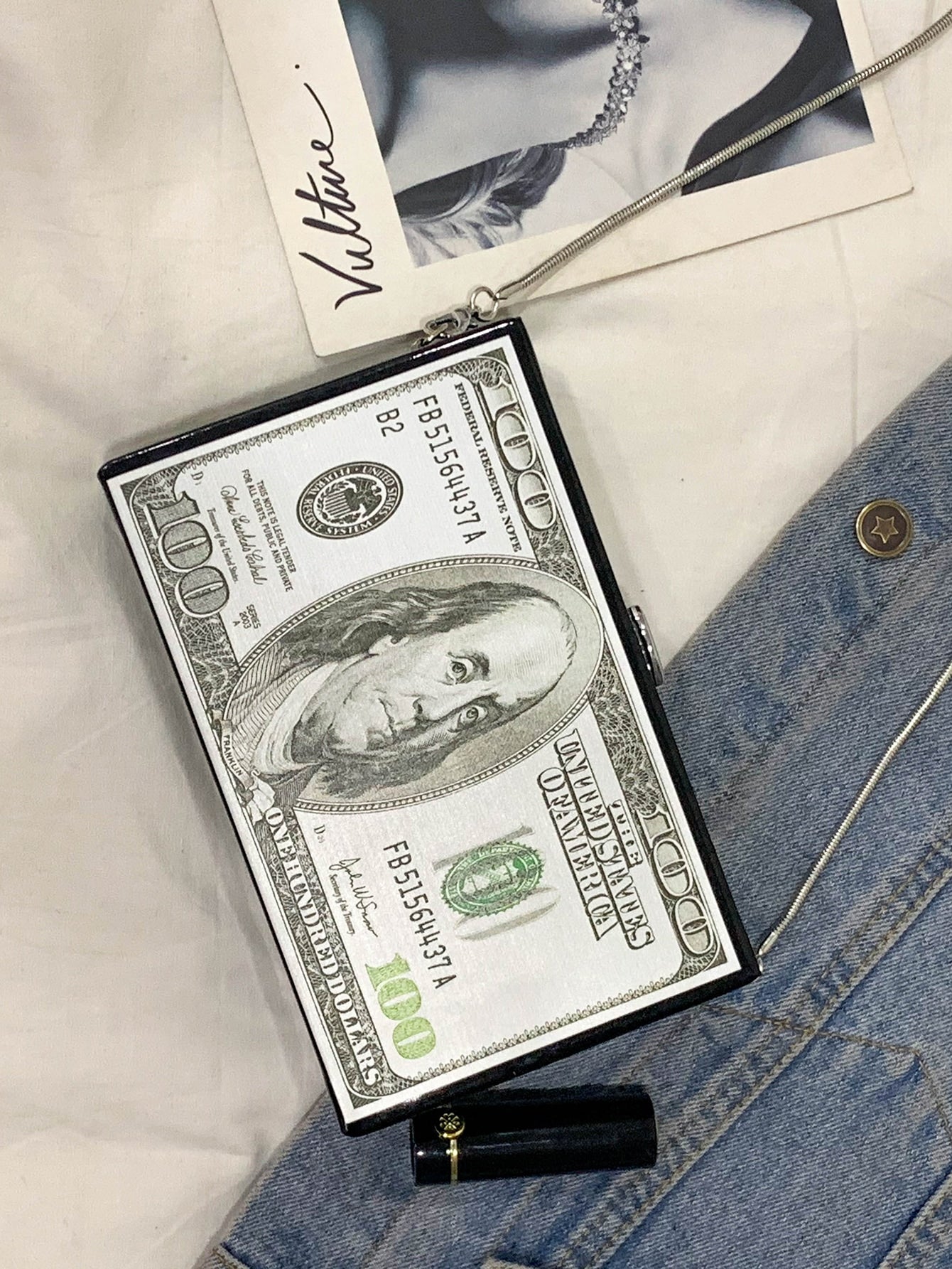 Girls Dollar Graphic Crossbody Bag