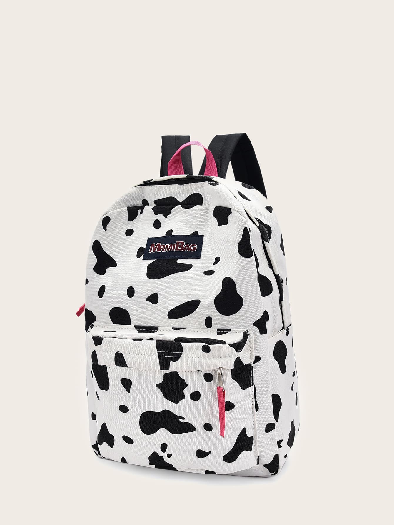 Cow Print Pocket Front Backpack