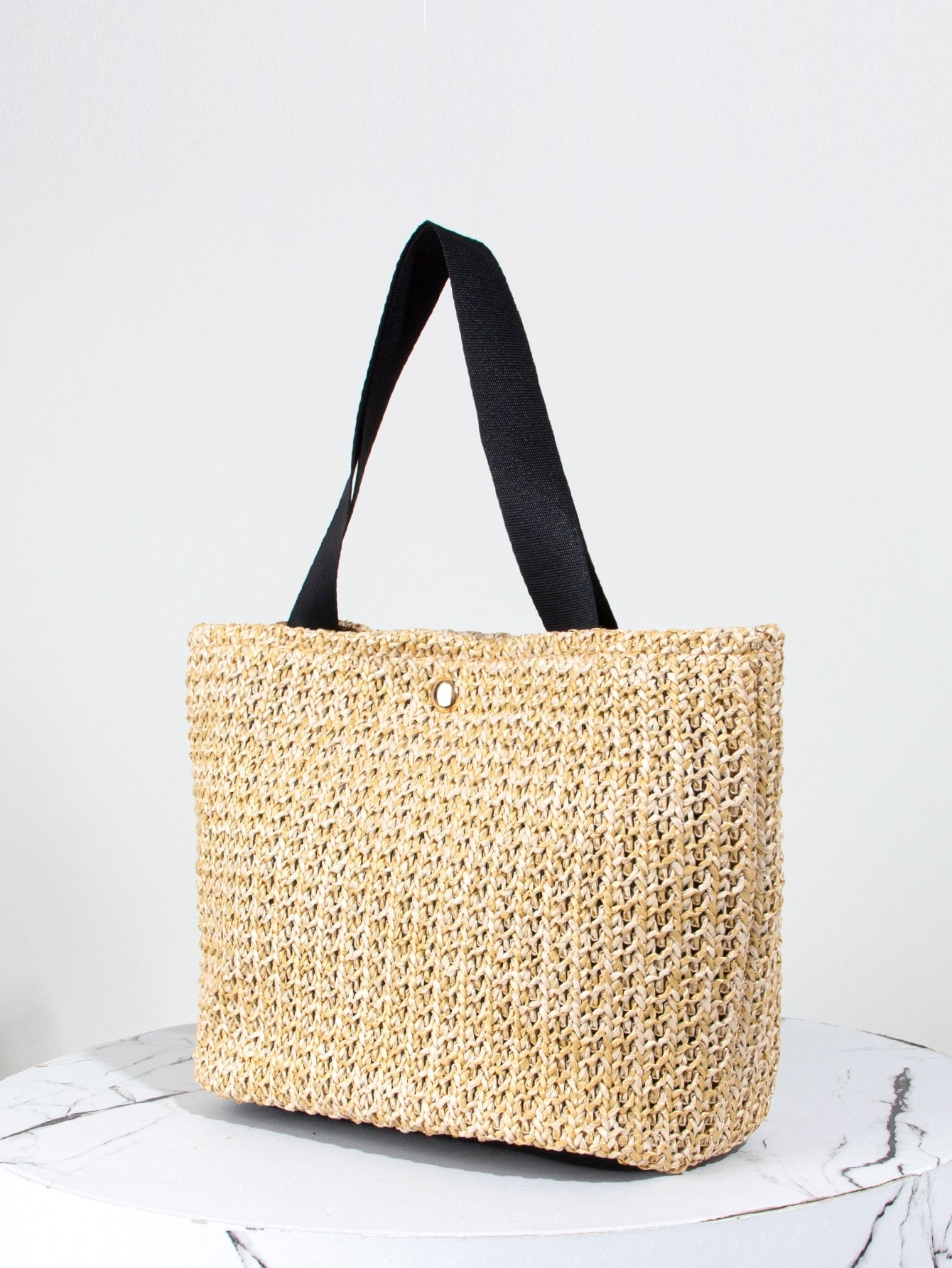 Straw Satchel Bag