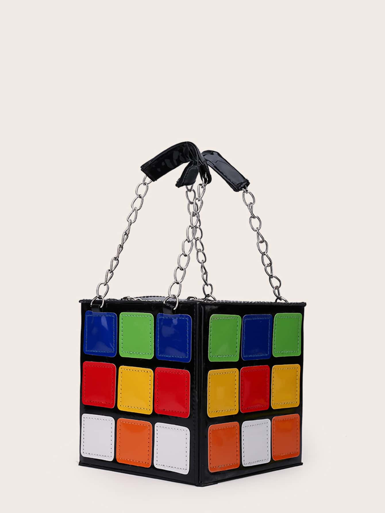 Mini Color Block Box Bag