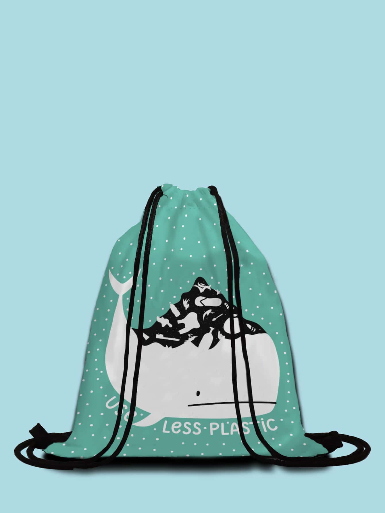 Whale Graphic Drawstring Backpack