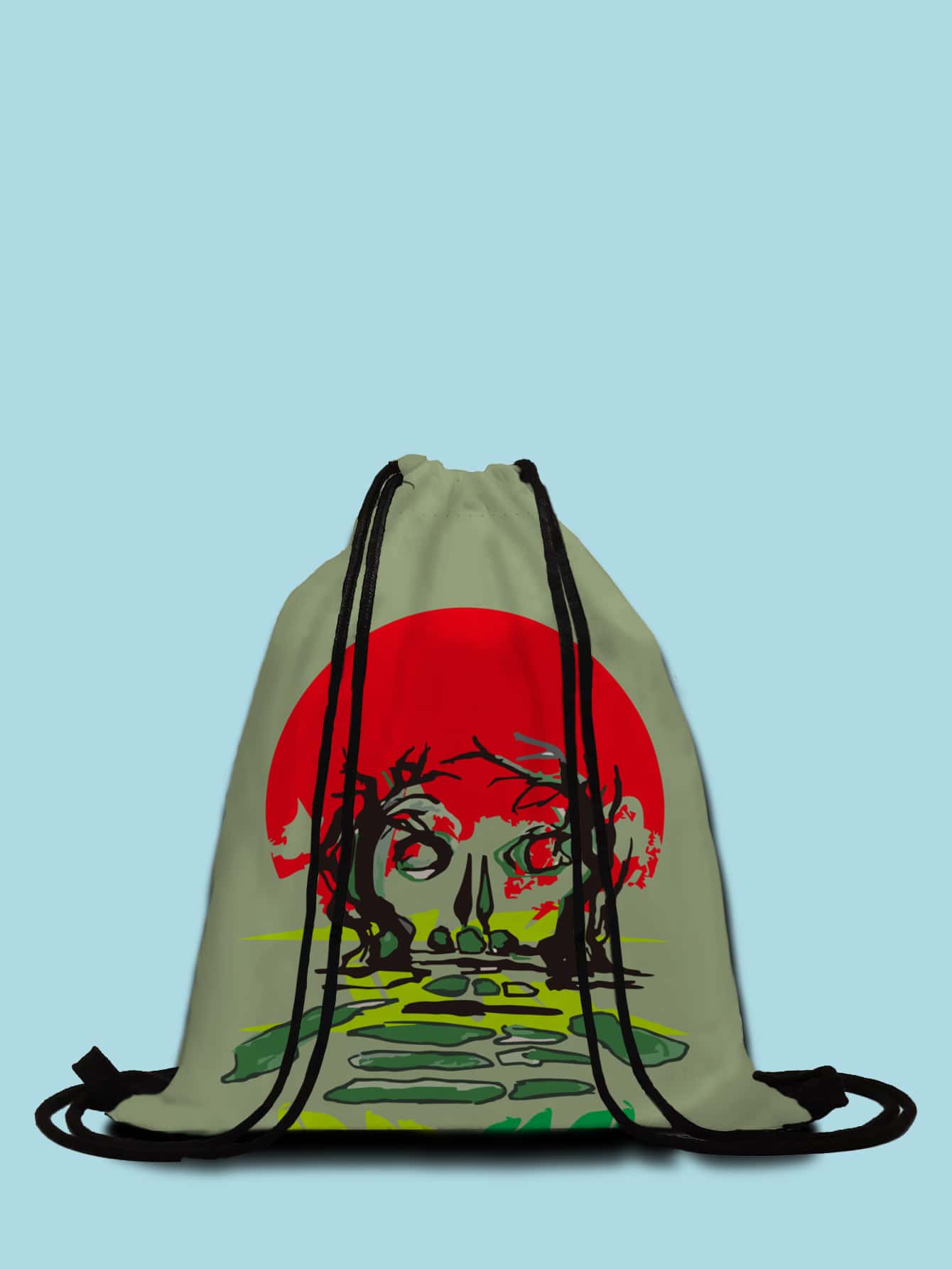Figure Graphic Drawstring Backpack