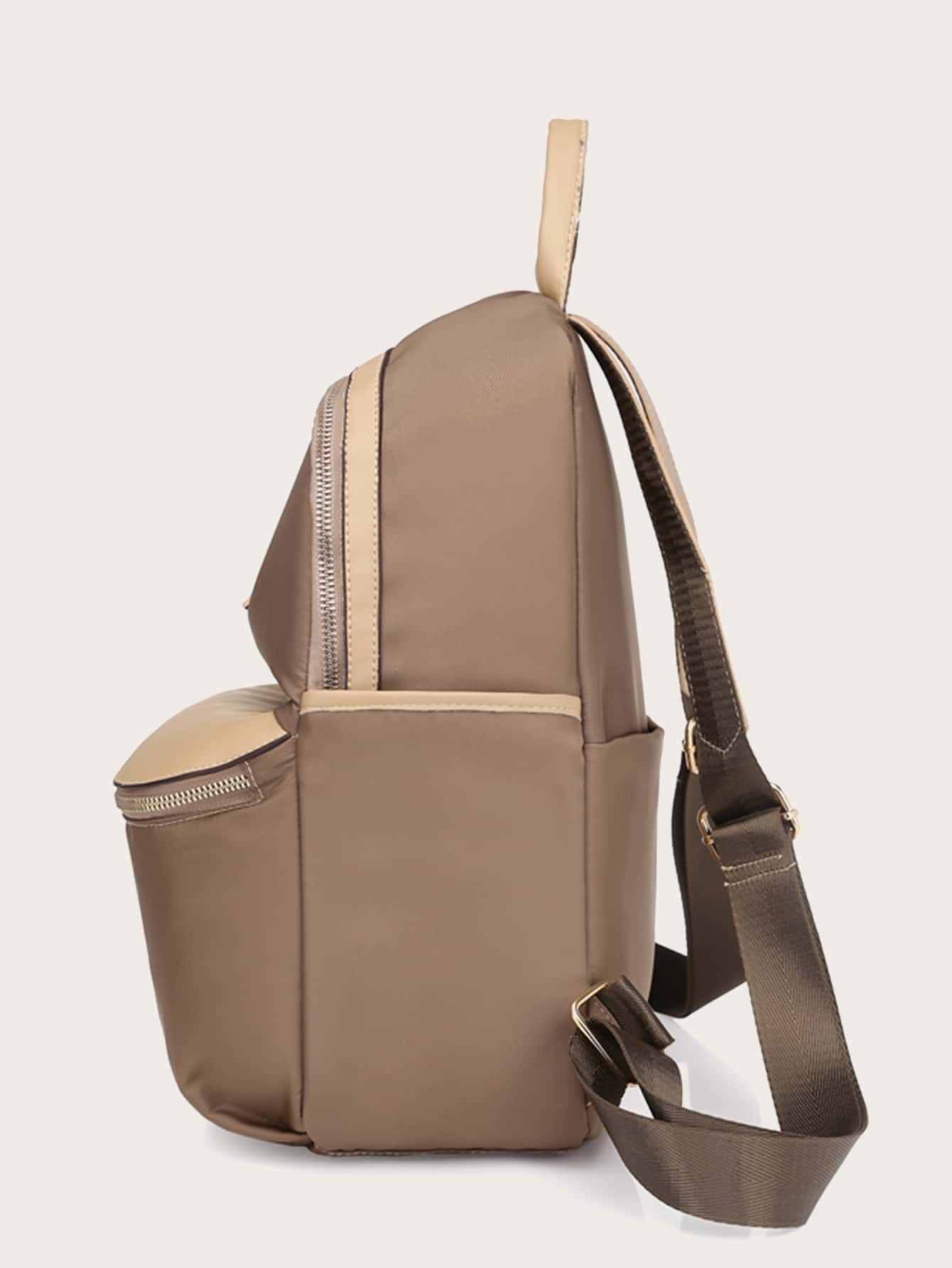 Two Tone Pocket Front Backpack