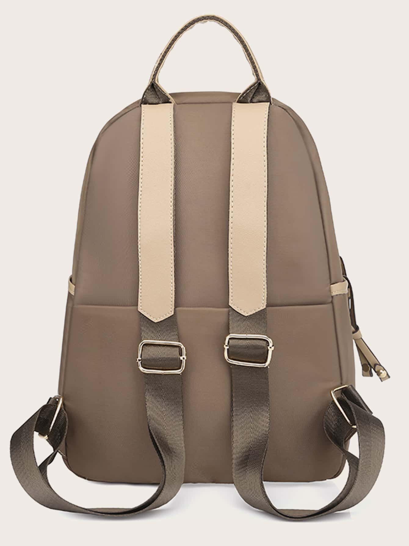 Two Tone Pocket Front Backpack