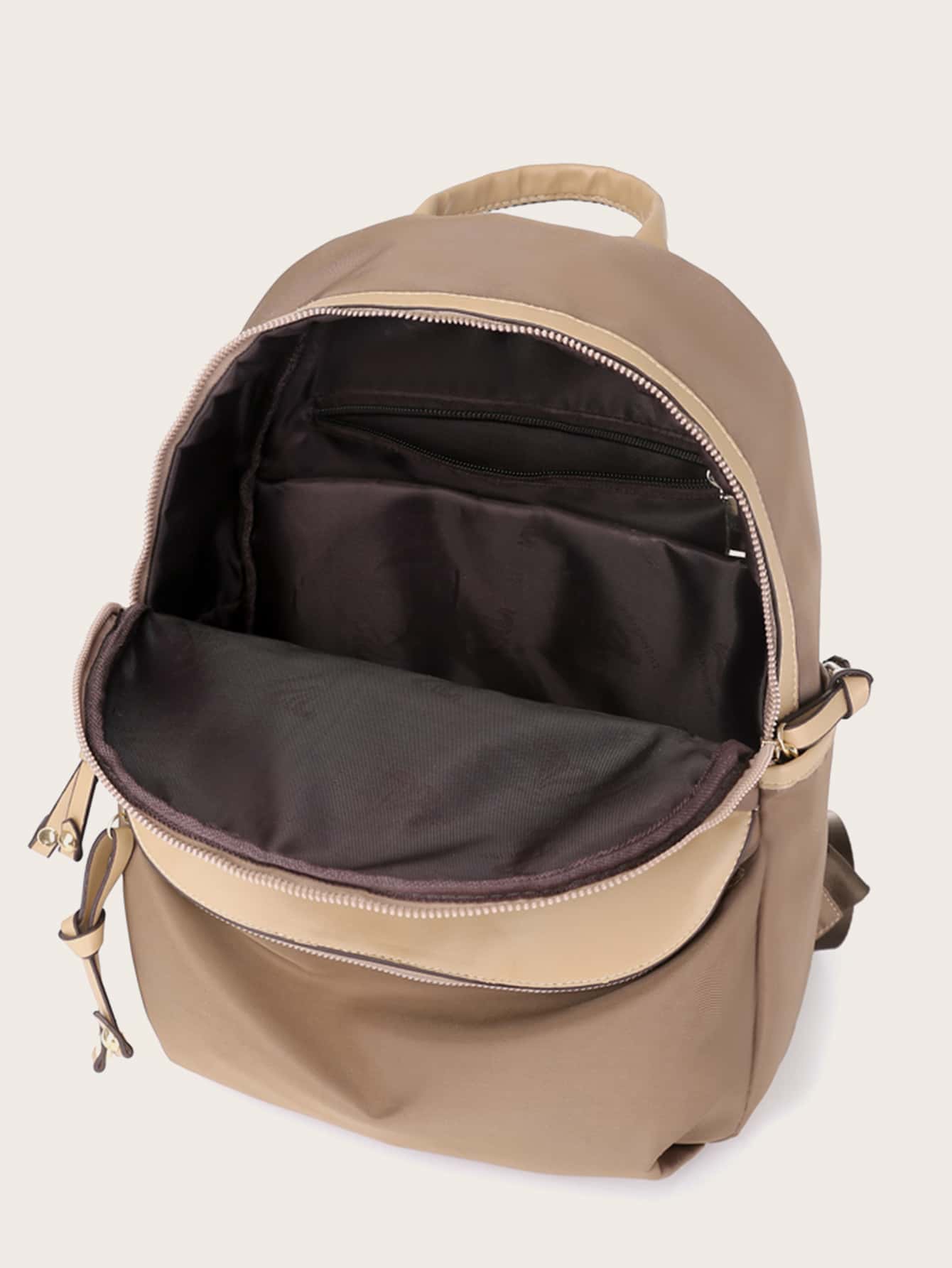 Two Tone Pocket Front Backpack