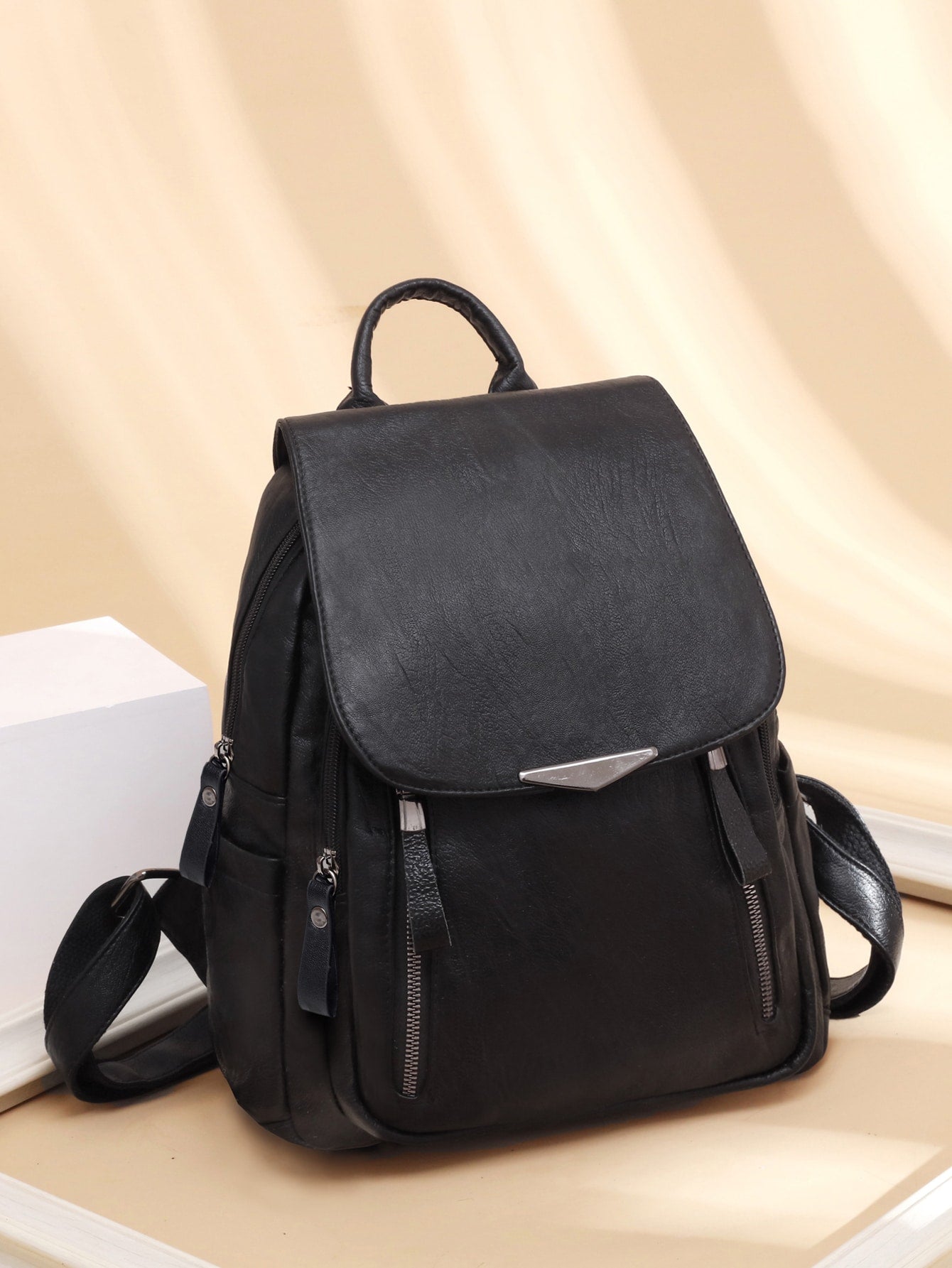 Dual Zip Front Flap Backpack