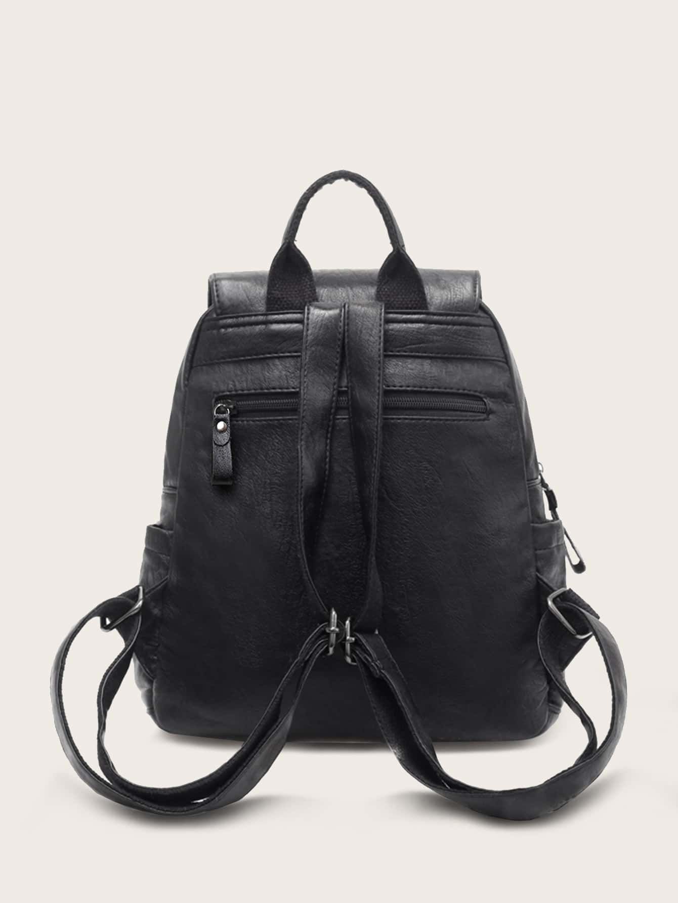 Dual Zip Front Flap Backpack
