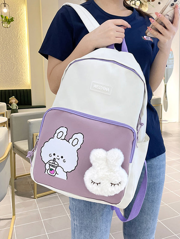 Cartoon Graphic Two Tone Classic Backpack