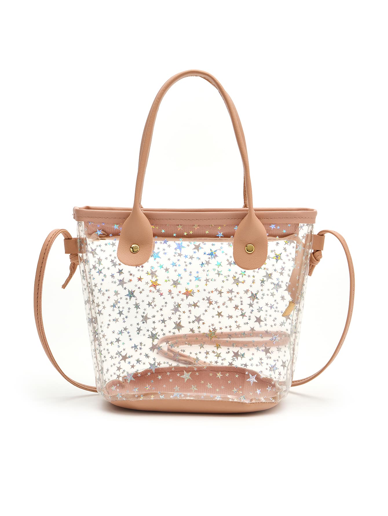 Clear Star Graphic Satchel Bag