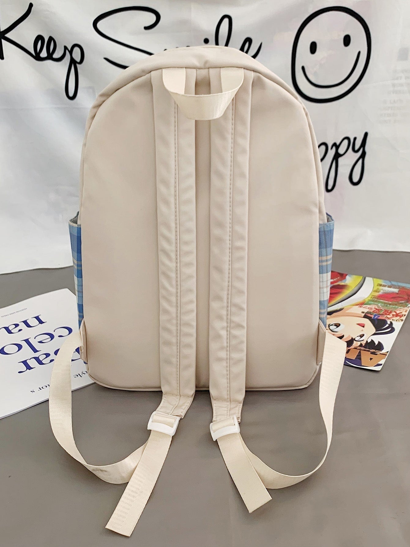 Tartan Backpack With Tote Bag