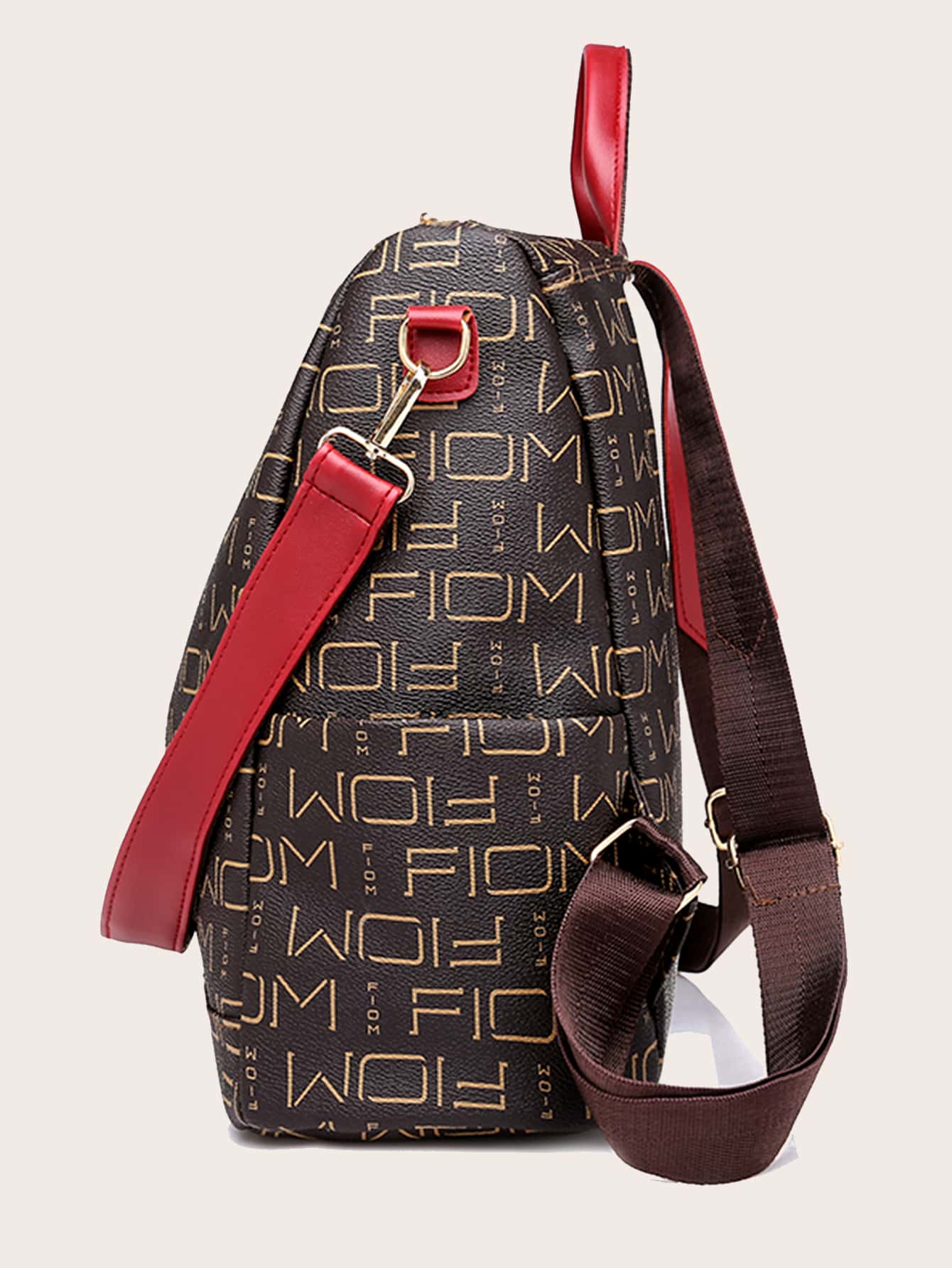 Letter Graphic Large Capacity Backpack