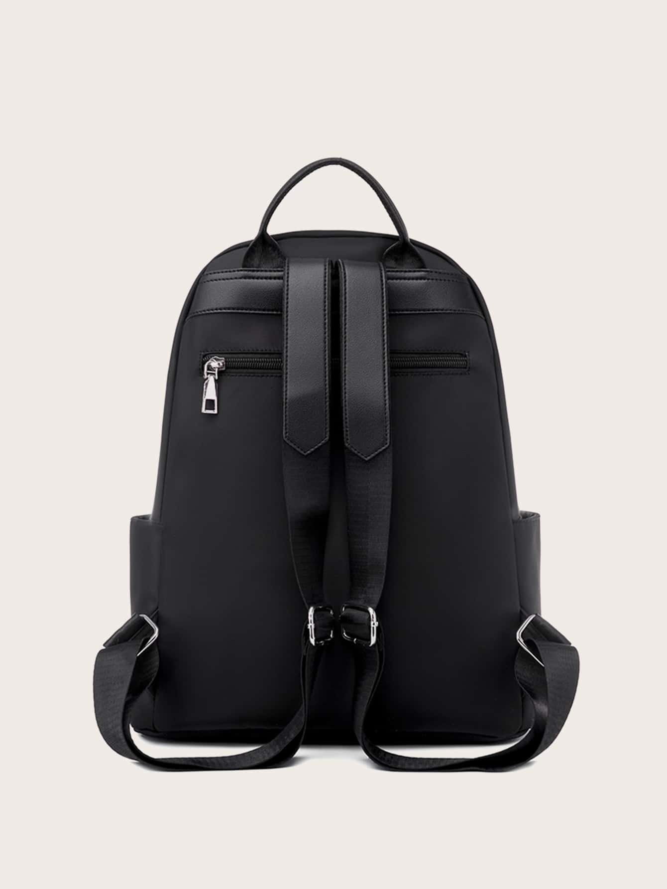 Metal Decor Functional Backpack