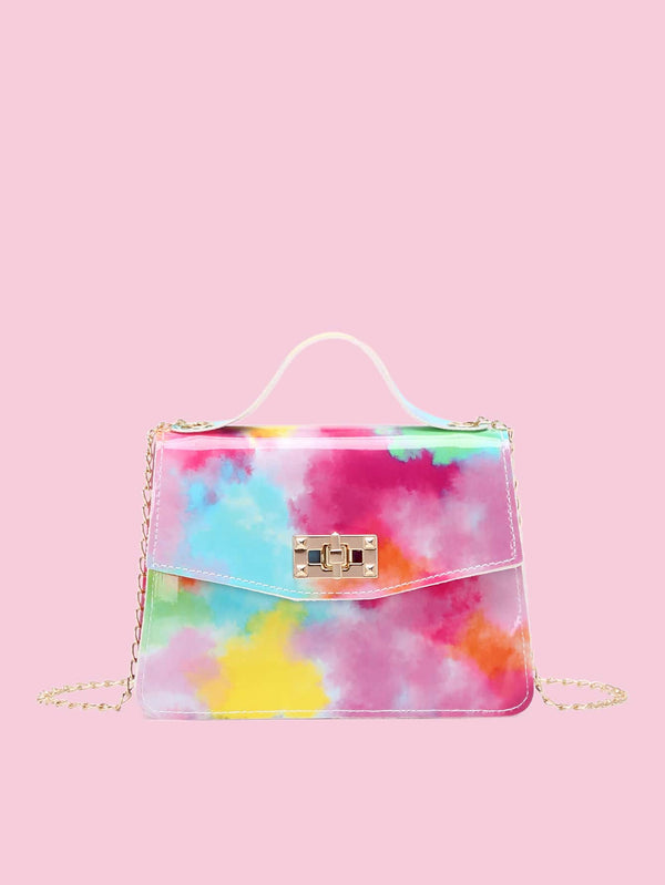 Tie Dye Flap Chain Bag