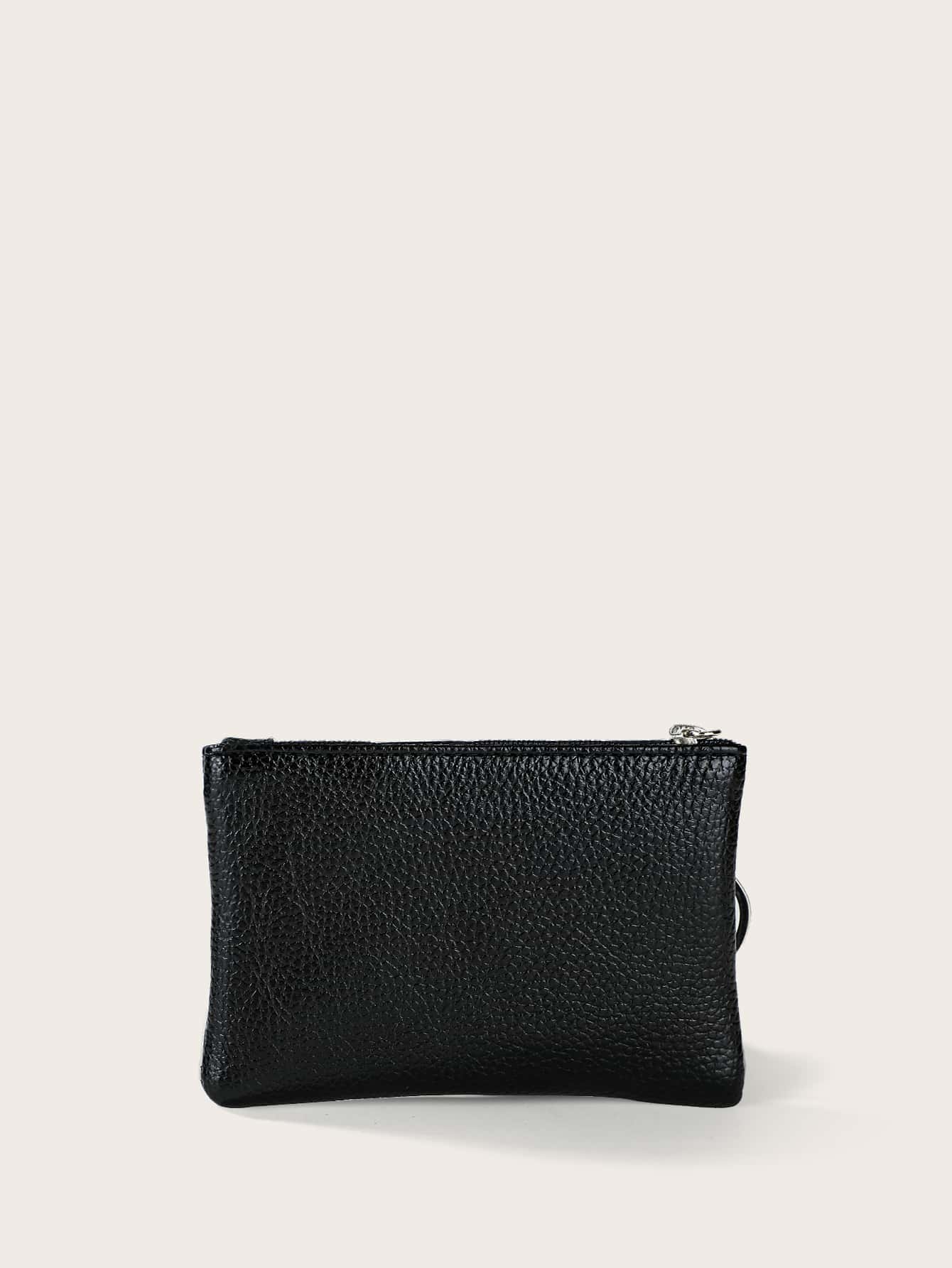 Minimalist Zipper Front Small Wallet