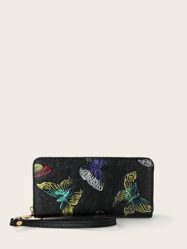 Butterfly Pattern Long Wallet