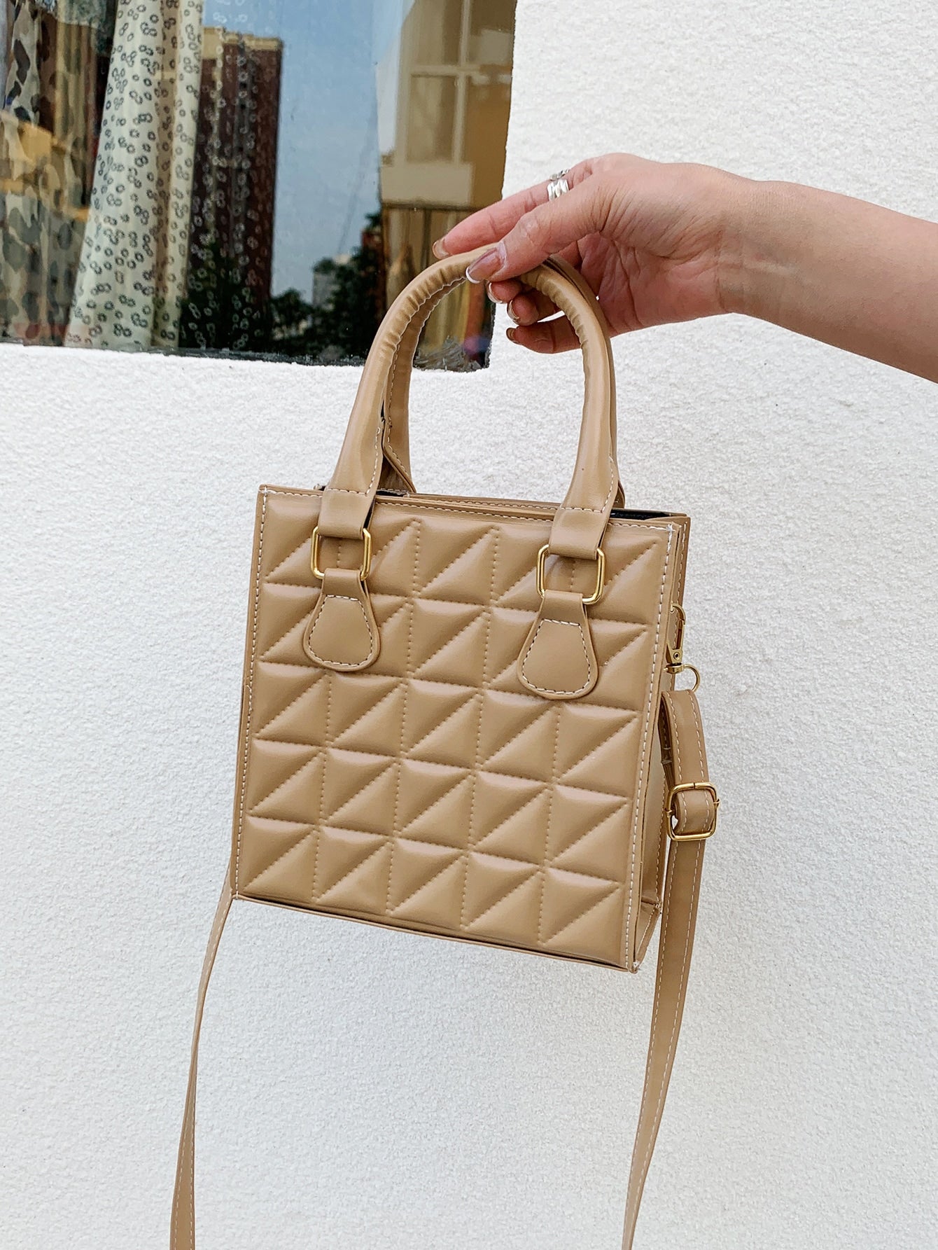 Quilted Satchel Bag