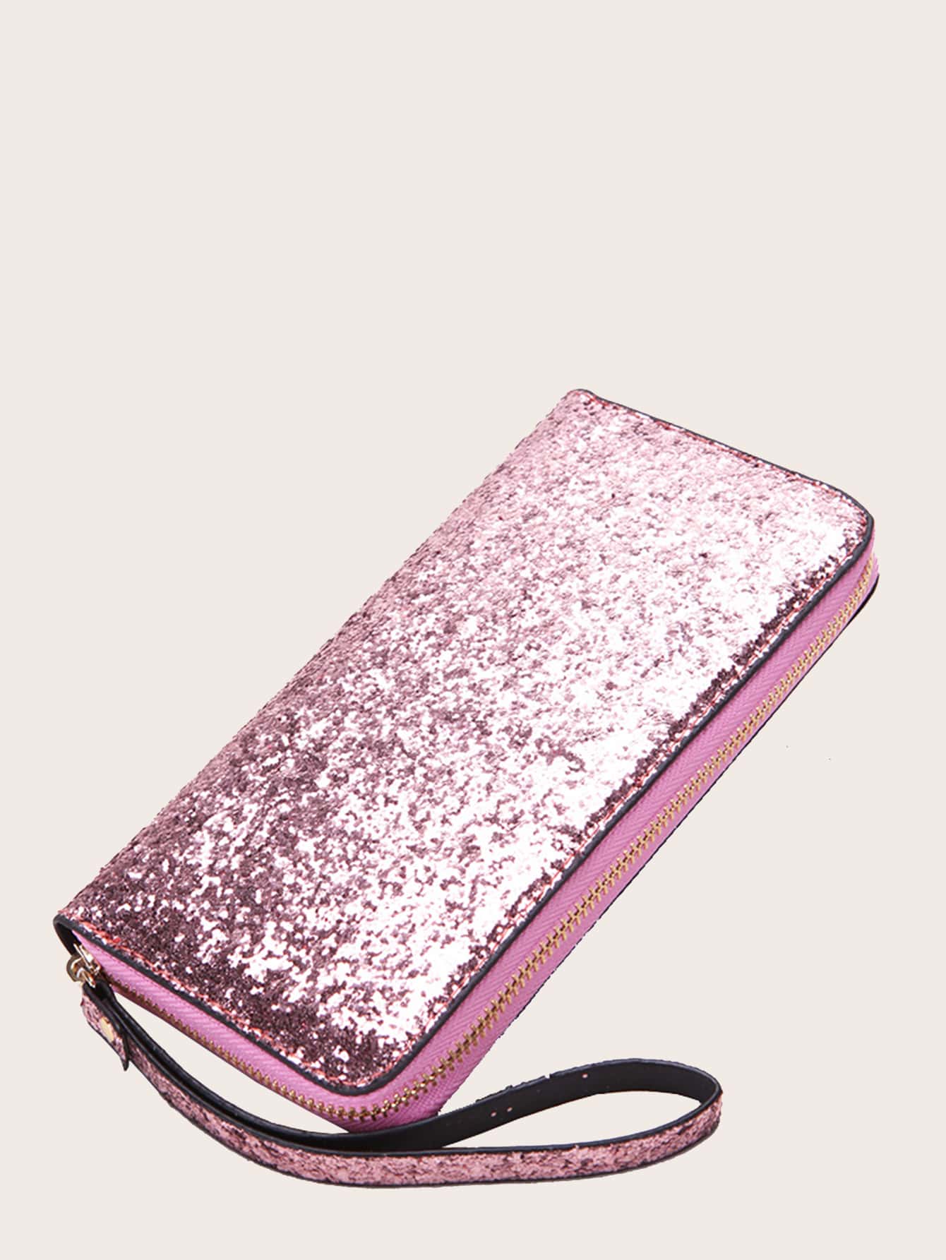 Glitter Decor Purse With Wristlet