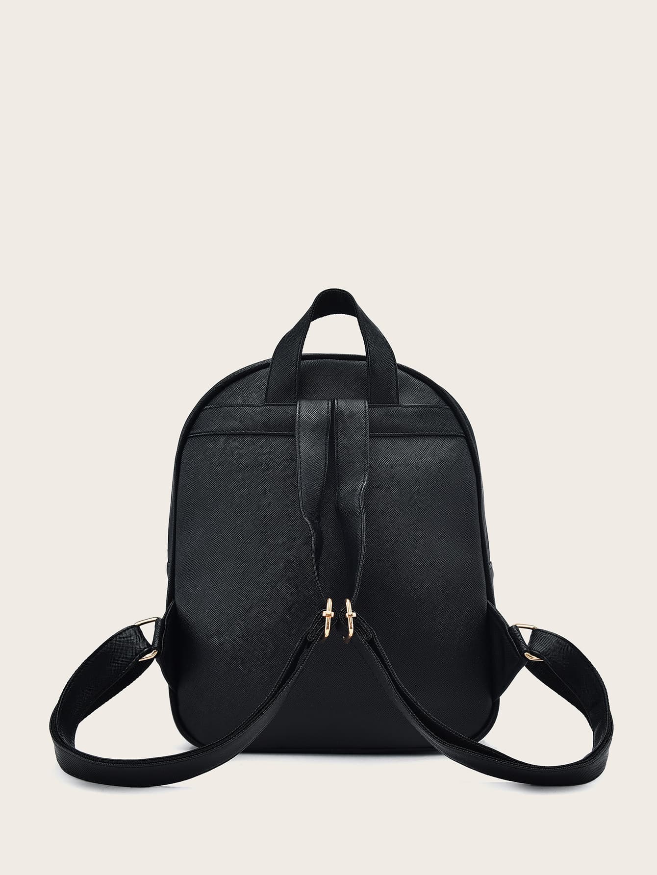 3pcs Studded & Tassel Decor Backpack Set