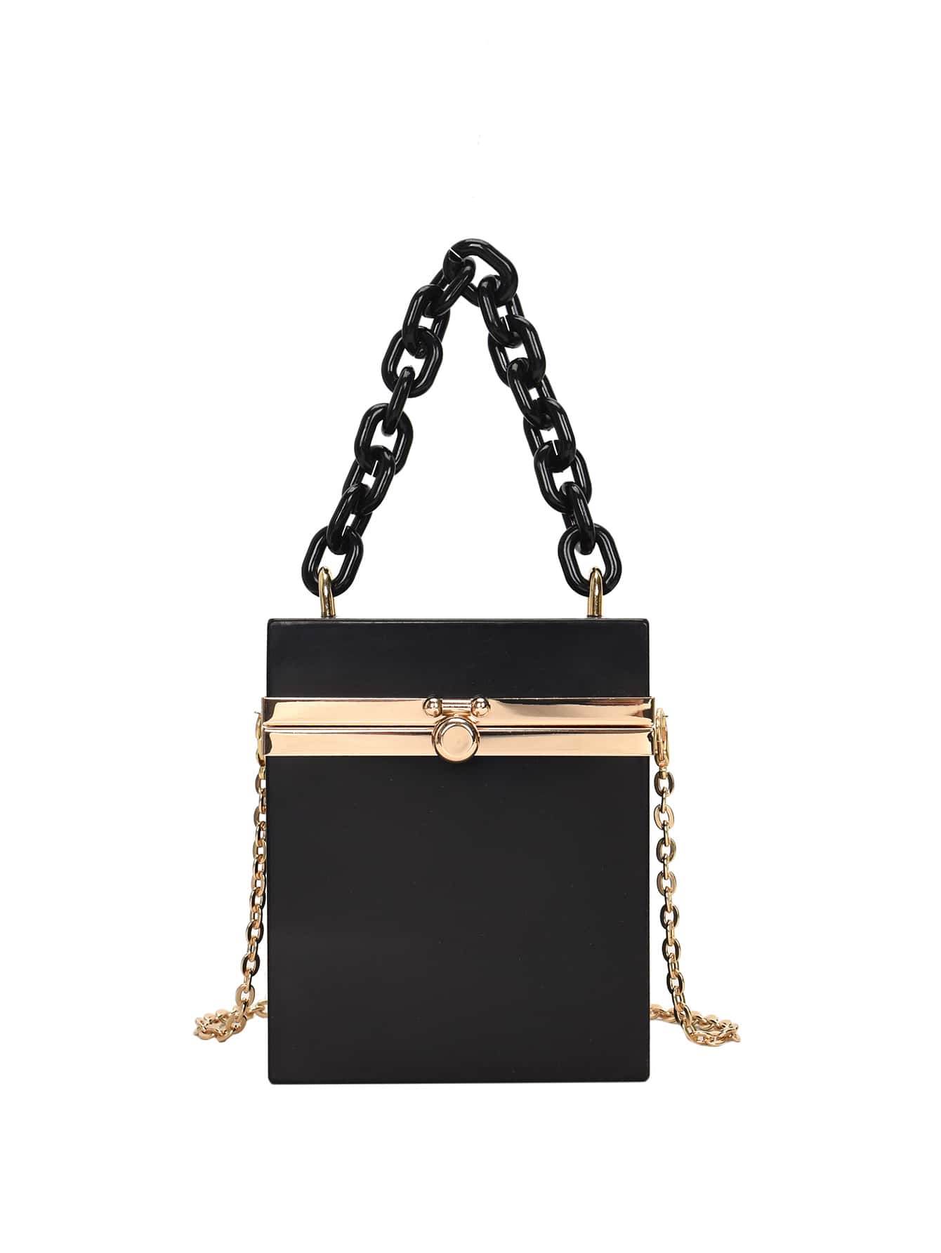 Mini Metal Lock Chain Box Bag