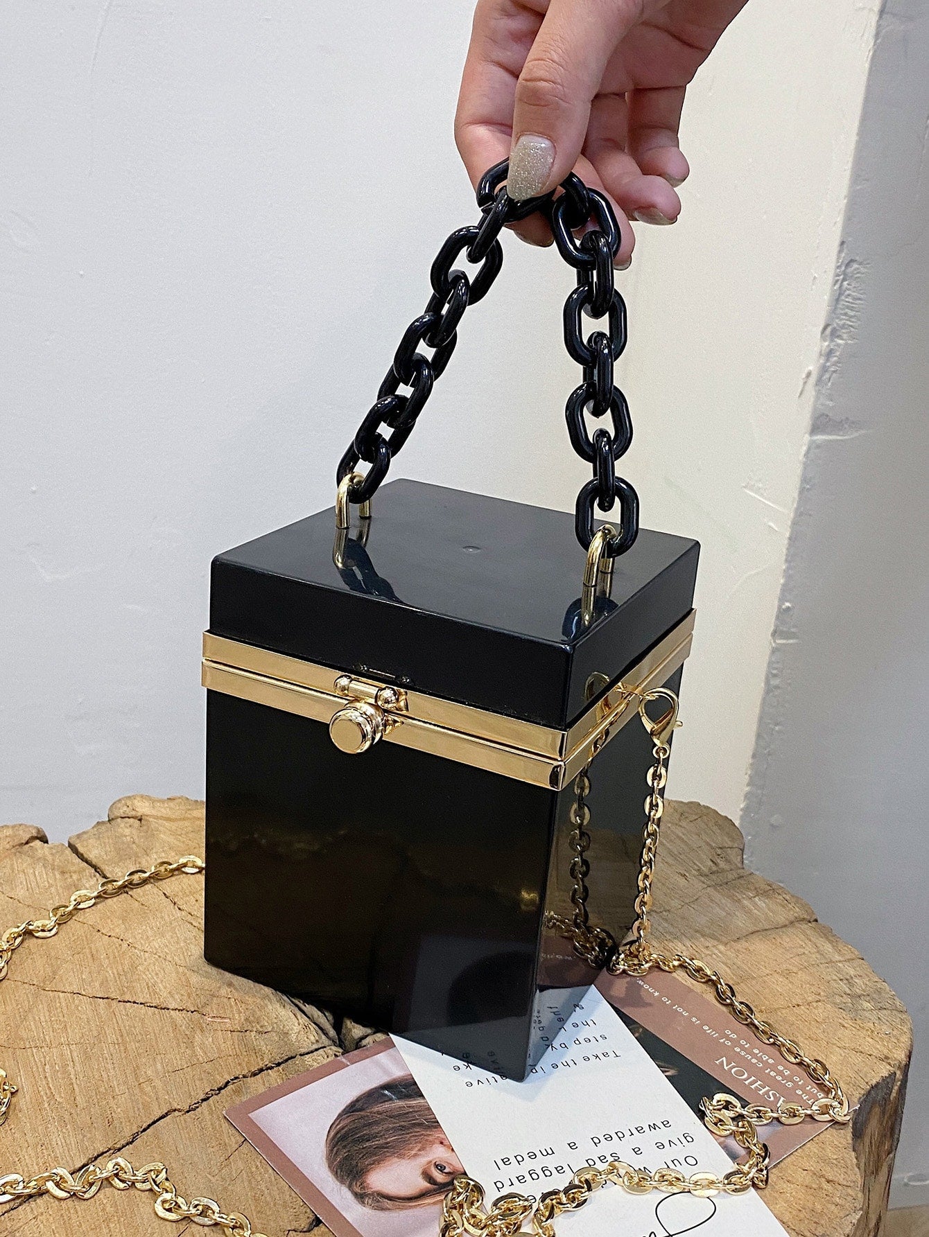 Mini Metal Lock Chain Box Bag