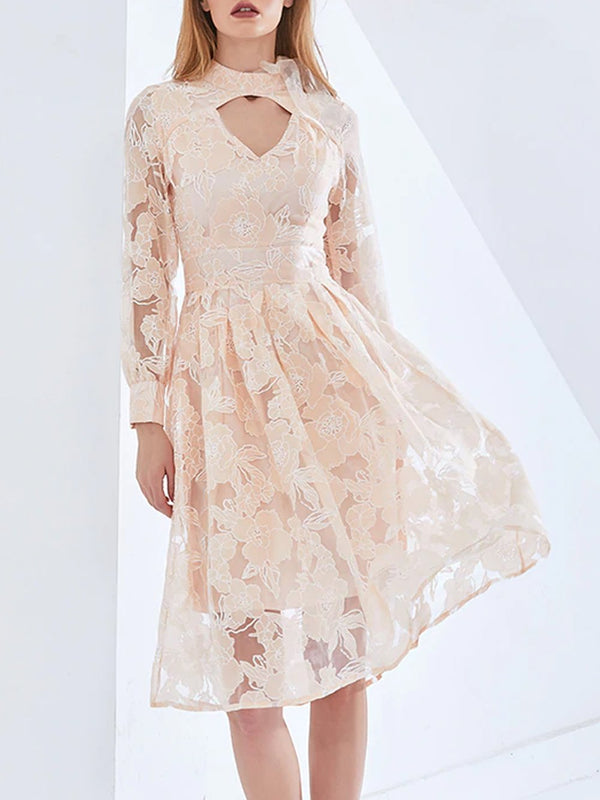 FAITH Vintage Lace Midi Dress