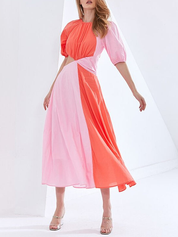 HAZZEL Hollow Out Midi Dress