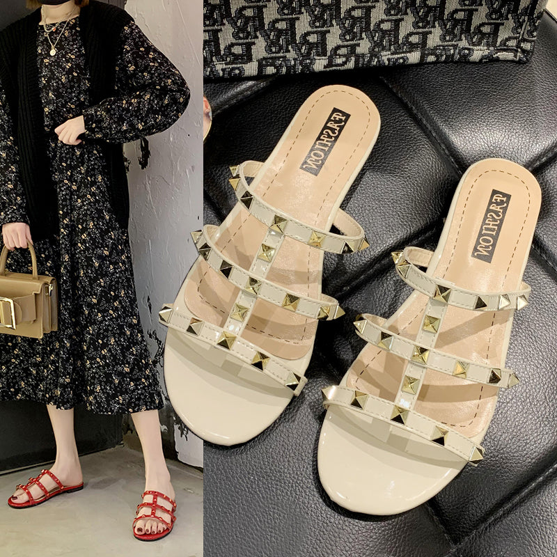 Set In My Way Studded Flat Sandals