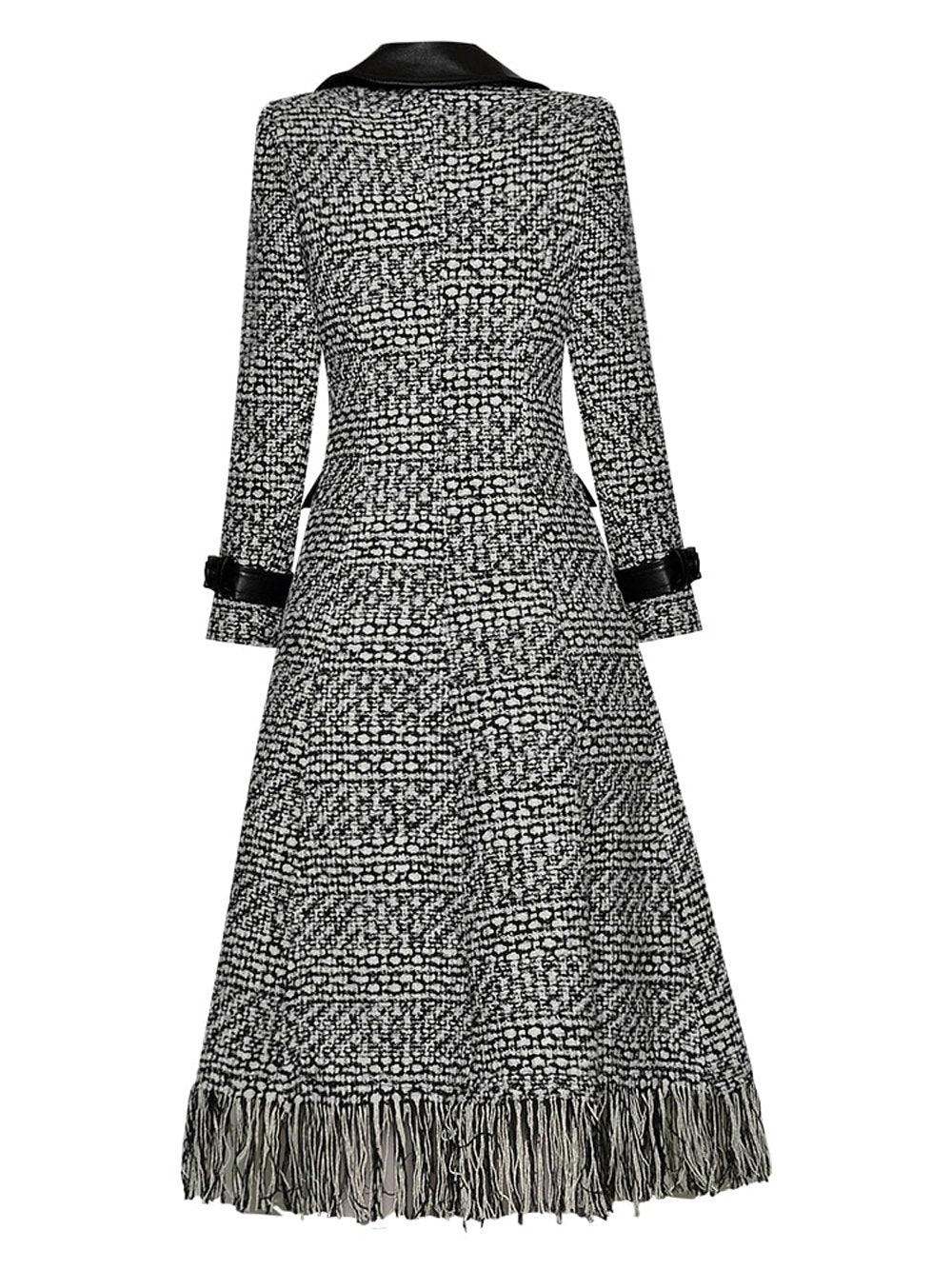 Woolen Cloth Plaid Overcoat