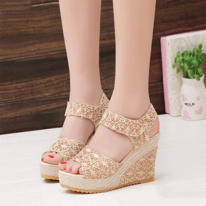 Oh My Sweetheart Lace Wedges