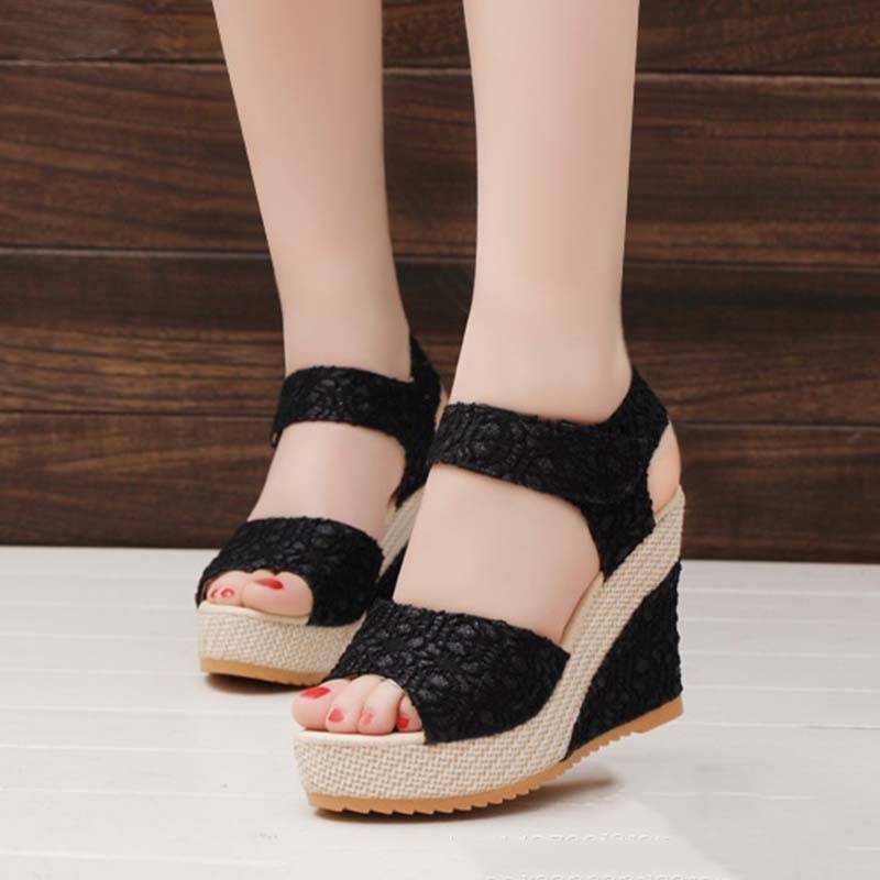 Oh My Sweetheart Lace Wedges