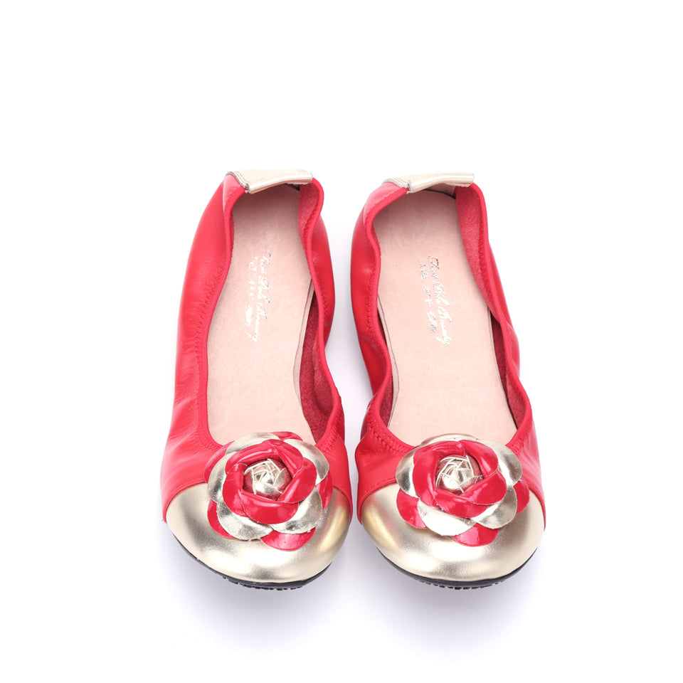 Love Sign Floral Ballerina Flat Shoes