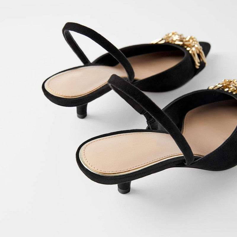 Love Touch Strange Heeled Mules Shoes