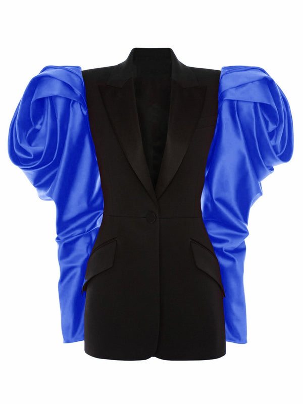 Rose Sleeve Single-breasted Blazer