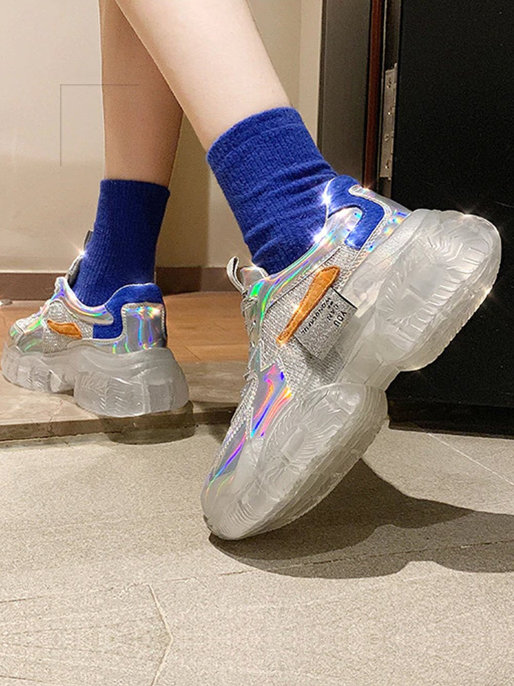 Transparent Platform Jelly Sneakers