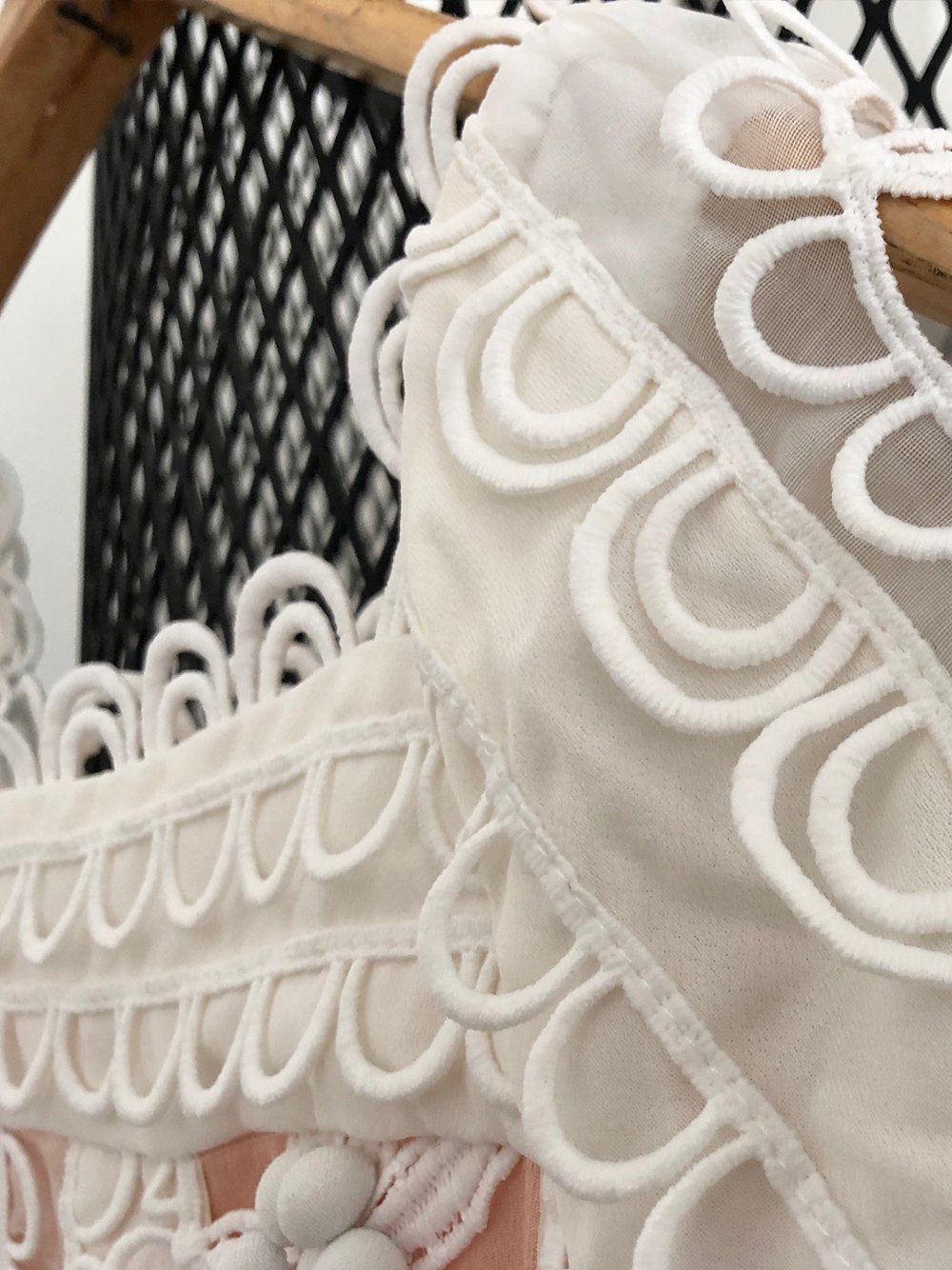 White Ruffled Lace Dress