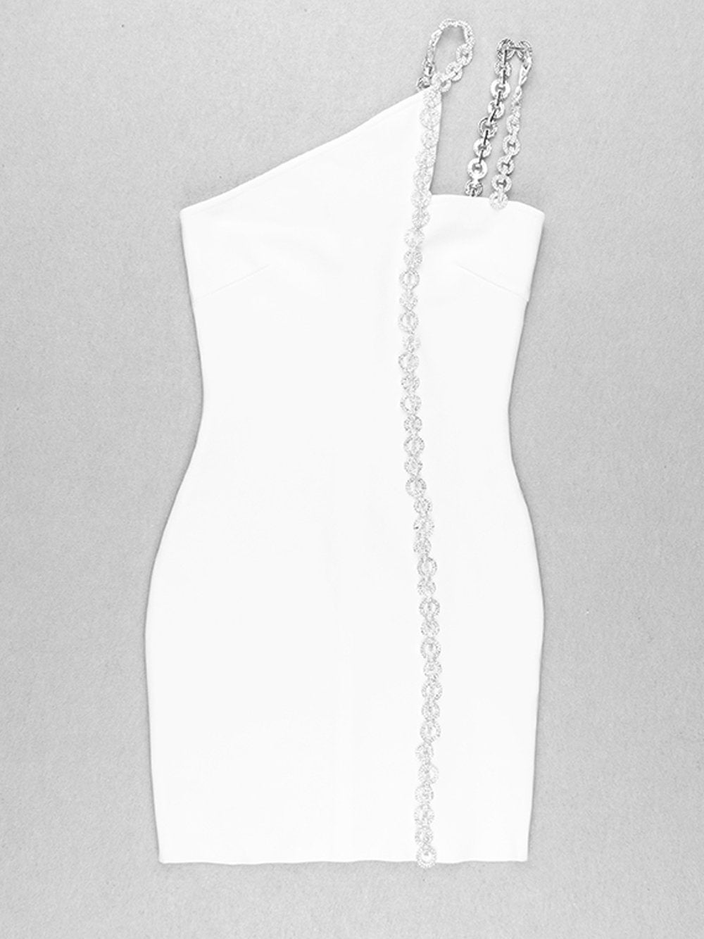 ARDA Chains Mini Dress w Neckless in White