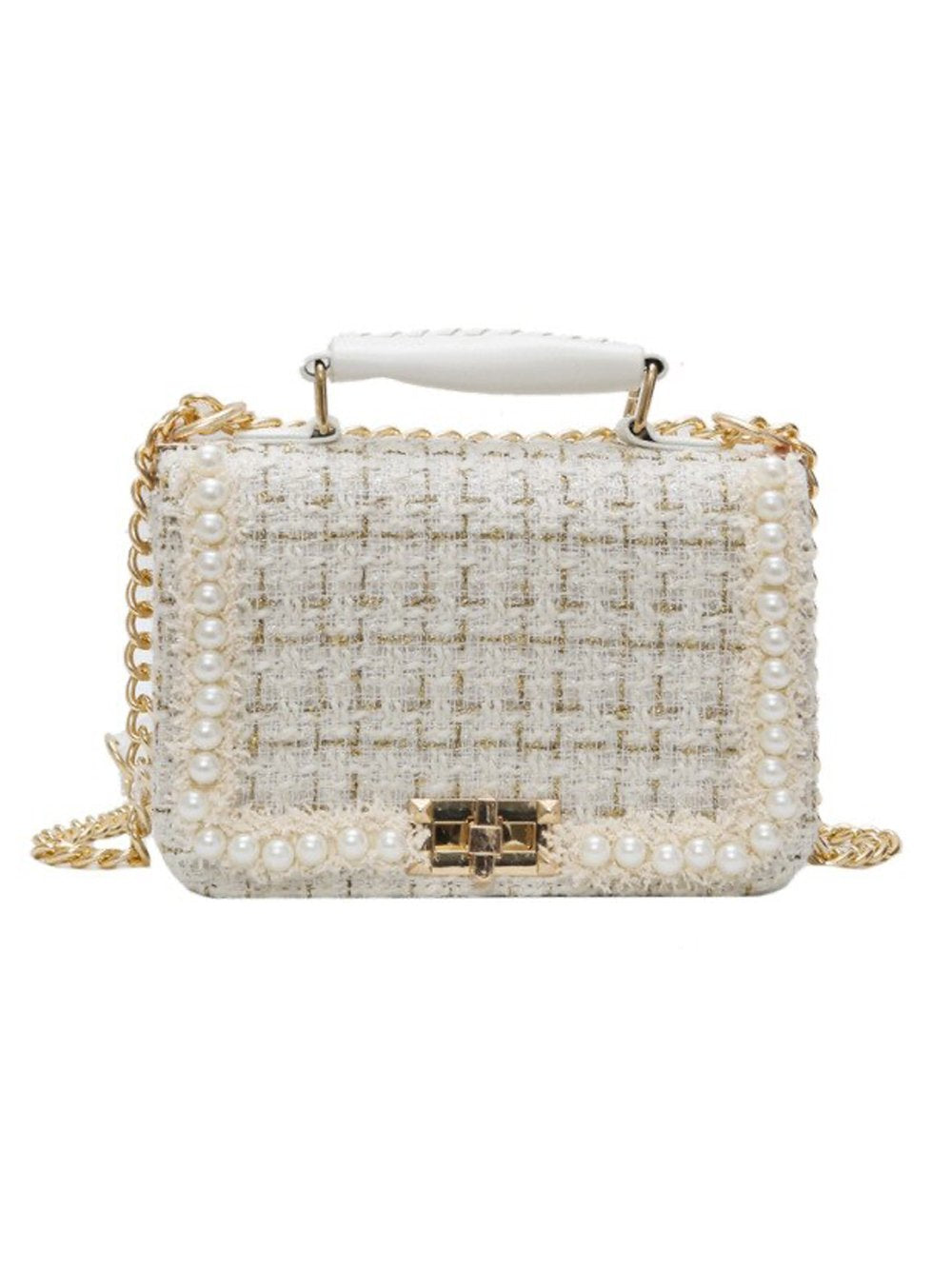 Woolen Pearls Handbag