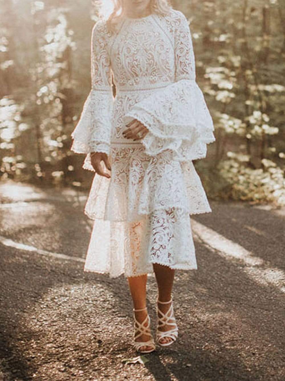 AXELLE Lace Midi Dress