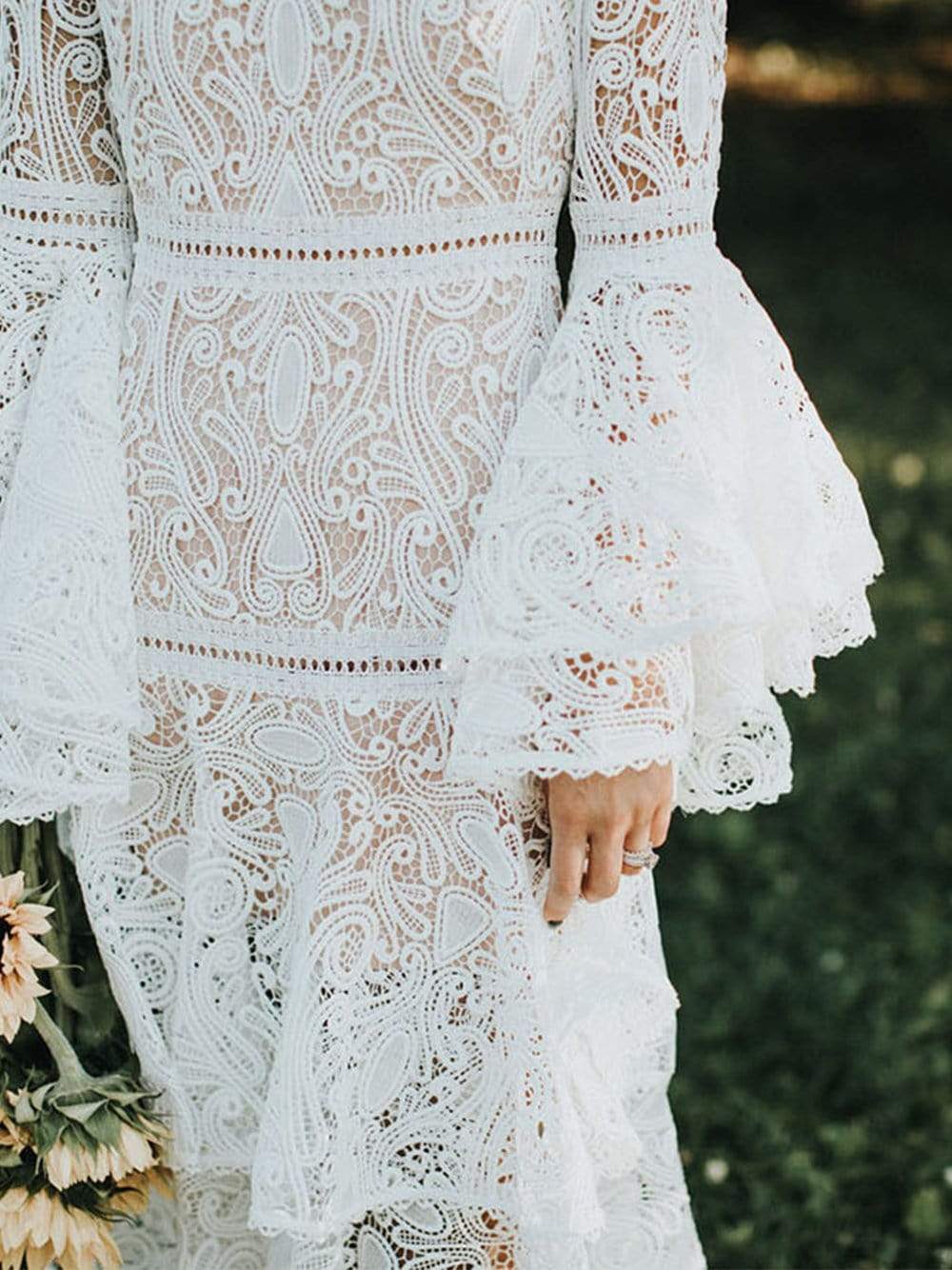 AXELLE Lace Midi Dress